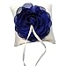 Nicoone Coussin pour Bagues Mariage,Coussin de porteur d'alliances décoré de fleurs en dentelle,Coussin Porte Alliance en Dentelle pour Bague de Fiançailles ou Alliances,10cm × 10cm