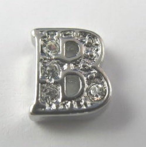 Crystal Letter B Initial Floating Locket Charm / Add to Your Origami Locket