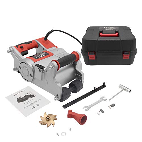 Huanyu 1100W Electric Wall Chaser 2000PRM Wall Grooving Slotting Machine Capable of 15-30mm Depth 0-35mm Width for Red Brick Hollow Sandstone Concrete (With A 35mm Blade)