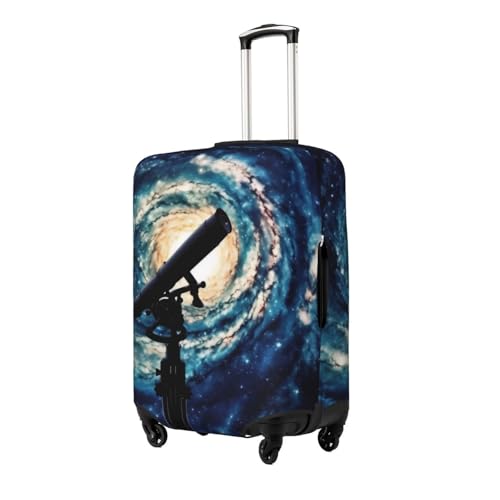 Space Galaxy With Telescope Print Luggage Suitcase Covers Elastic Washable Luggage Protector Luggage Covers For Suitcase2