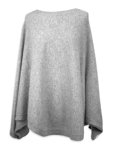 Jet&Bo 100% Pure Cashmere Poncho & Eye Mask Cashmere Travel Set Gray in Gift Box
