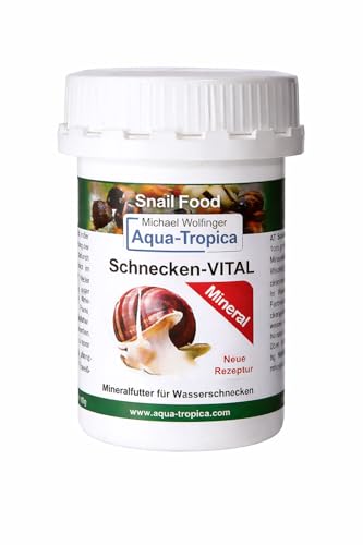 Aqua-Tropica Schnecken-VITAL Mineral – Schnecken Futter Sticks für Aquarien- & Landschnecken – Für Starke Gehäuse & Wachstum – Auch für Garnelen geeignet – ohne Zusatzstoffe - 40g