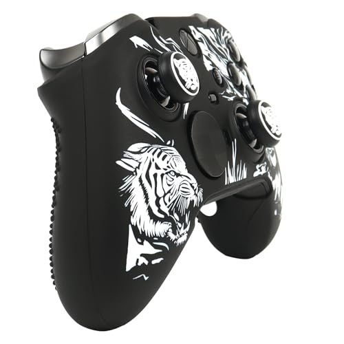 Image of Tiger Controller Skin Compatible with Xbox Elite Series 2 Core Wireless Controller, RALAN Protector Case, Customised Thumb Grips Cap