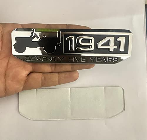 Image of Emblems for Car & Bike Metal Lo.go and Grill Me.tal Lo.go, Auto Accessories for Car Emblem 3D Badge Auto Racing Sport Sticker Grand Tourer Decal. (1941 Chrome Black Sticker)