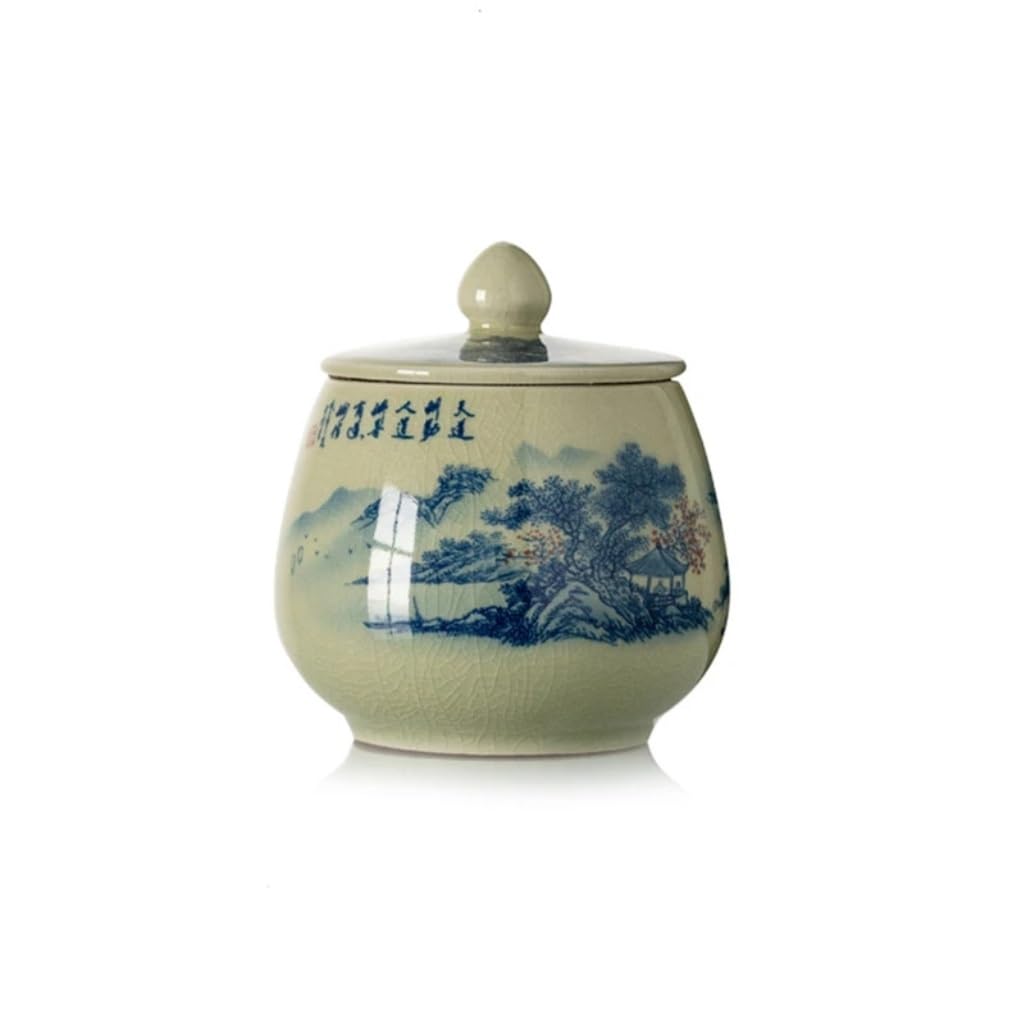 XYNSNDB Zuckerdose, Keramik, handbemalte Tee-Vorratsdose, Tee-Set, Teebehälter, Glas ist geeignet für Kaffee, Tee, Zucker, Salz usw. Teedose