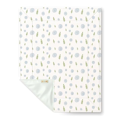 Image of TIDY SLEEP Baby Diaper Changing Mat 90 x 65 cm (3-9 Months) | Soft Cotton Changing Sheet for Newborns | Portable, Washable & Travel-Friendly | Whimsy Spiral