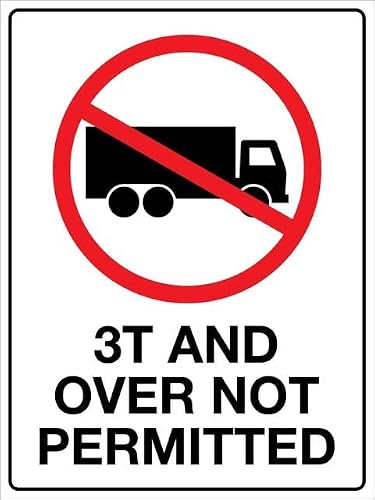 Xewazd A518 8"X12" Rust-Free Aluminum Sign - 3T And Over Not Permitted | Weather Resistant, Durable, Easy To Mount