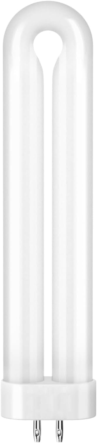 Replacement Light Bulb for T6 Bug Zapper, 15W, 4-Pin Base, U-Tube Bulb Twin Tube Bulb for Indoor Outdoor Mosquito Zapper Lamp 2-White