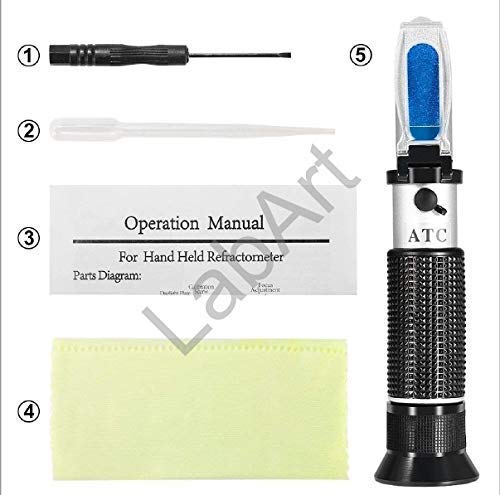 LABART Refractometer Hand Refractometer 0-10% Brix Refractometer Coolant Refractometer Fruit refractometer Maple Cutting Oil refractometer Syrup Refractometer Portable Refractometer - Image 8 thumbnail