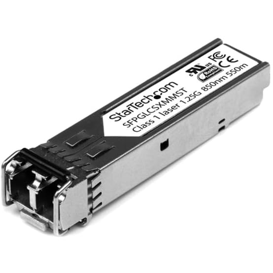 Image of StarTech Cisco GLC-SX-MM Compatible SFP Module, 1000BASE-SX (GLCSXMM10PST) | 1GbE Multimode Fiber Optic Transceiver, 1GbE SFP, LC 550m, 850nm DDM Cisco IE3200, (10 Pack), IE3300, ME1200