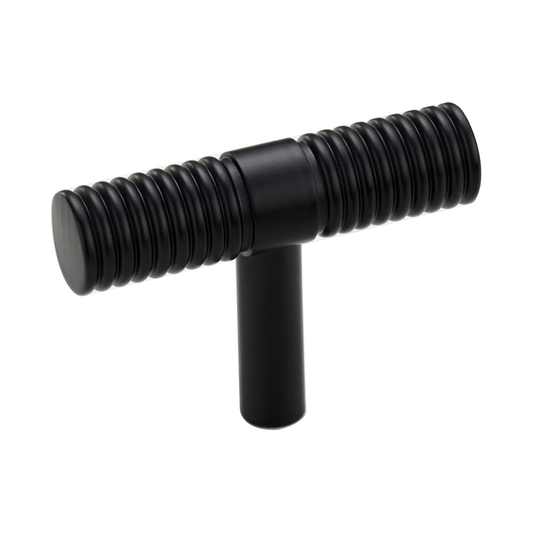 Pushka Home Ltd Black Beehive T Bar Pull Knob For Cabinets And Cupboards In Kitchen, Bedrooms And Wardrobes (Black)
