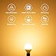 Lepro E14 LED Lampe, 6er-Pack, 4.9W 470 Lumen Glühbirne,entspricht 40W Glühlampe, 2700 Kelvin Warmweiß, P45 180° Abstrahlwinkel Energiesparlampe