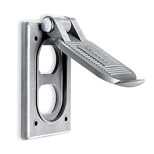 Hubbell Wiring Systems HBL5221 Valox Spring-Loaded Lift Cover for Weatherproofing Duplex Receptacles, Grey image 2
