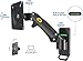 NB North Bayou TV Monitor Wall Mount Bracket Full Motion Articulating Swivel for 17-27 Inch Monitors with Gas Spring (Black Single Extension) F120-B