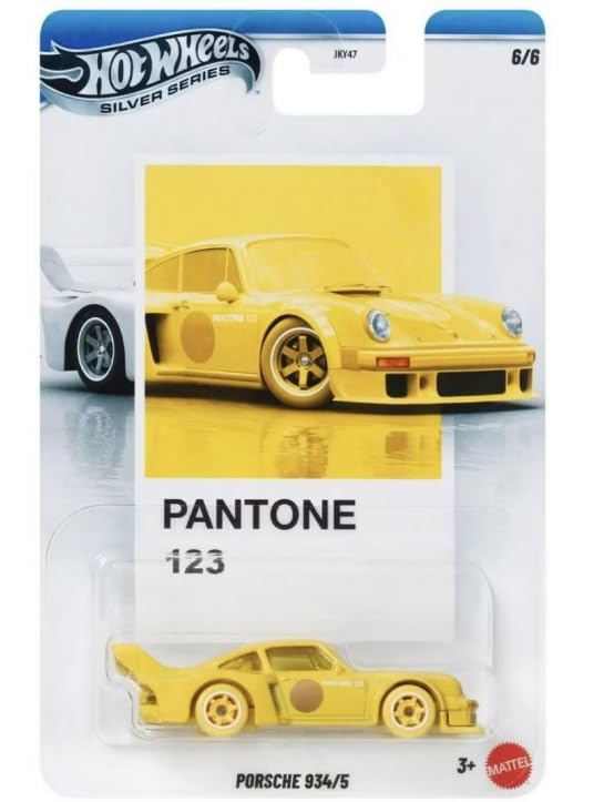 Hot Wheels Silver Series Pantone 123 Porsche 934/5 [Yellow] (Chase!) 6/6, 1:64 Scale Diecast Toy Vehicle