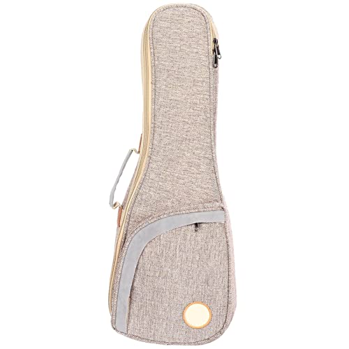Ukulele-Tasche, Verdickter Tragbarer Ukulele-Aufbewahrungskoffer aus Baumwollleinen, Rucksack mit Verstellbaren Schultergurten (21/23 Zoll Universaltyp