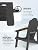 LUE BONA HDPE Adirondack Chair Set of 1 - Weather Resistant Outdoor Seating with Cup Holder for Patio, Deck, Fire Pit & Backyard, Black