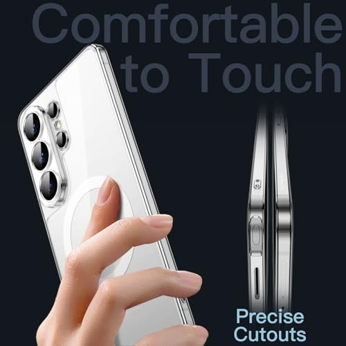 Image of JETech Magnetic Slim Cover Case for Samsung Galaxy S26 Ultra, Compatible with MagSafe, Camera Lens Full Protection, Ultra-Thin Lightweight Clear Minimalist Protective Phone Cover (Clear)