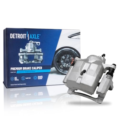 Image of Detroit Axle - Front Left Brake Caliper for 10-22 Toyota Prius 12-15 Prius Plug-In 11-17 Lexus CT200h Disc Brake Caliper w /Bracket 2011 2012 2013 2014 2015 2016 2017 Replacement Driver Side Assembly