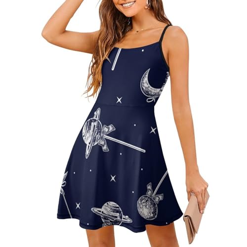 Robe cami dress Planète Lollipop avec jupe courte et dos dégagé pour un été décontracté