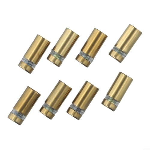 Besttoolifes Lot de 8 vis de fixation murale en acier inoxydable doré pour support de panneau et fixation de clous publicitaires, 12 x 20 mm/25 mm/30 mm