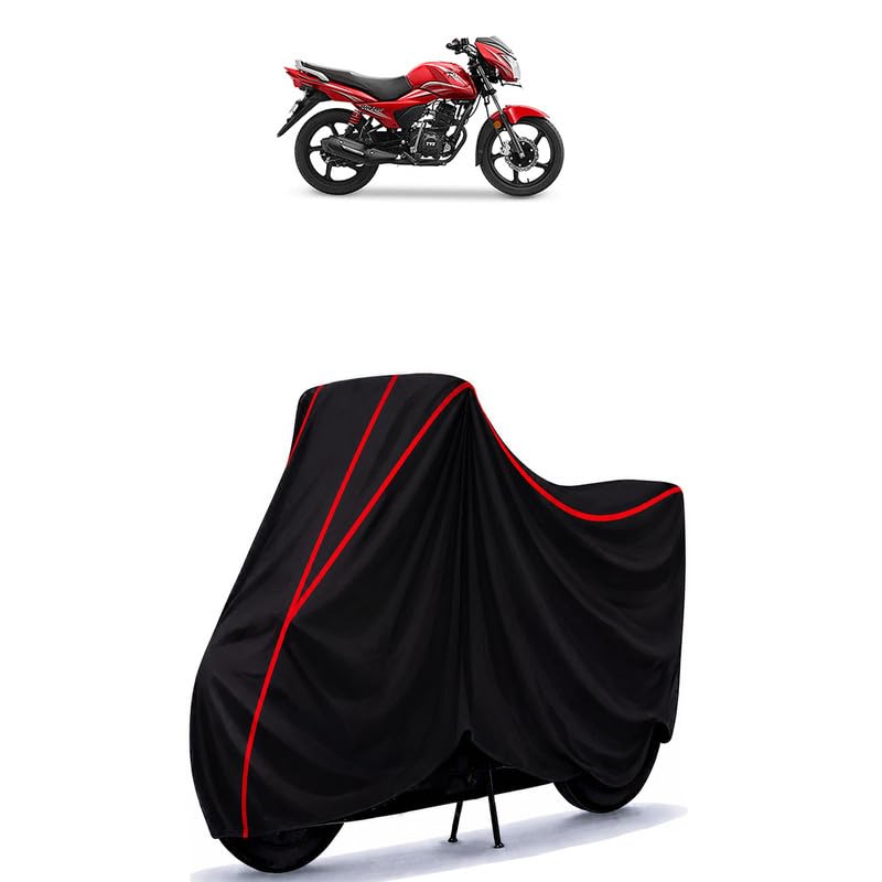 Image of TVS Victor Edition SBT BS4 Water Resistant Bike Cover for All Motorcycles & Rain | Heavy Duty| UV Protection, Dustproof, Scratchproof | All Weather Two Wheeler Cover with Elastic Bottom