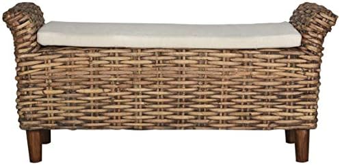 Safavieh Home Collection Palermo Brown and Eggshell Bench