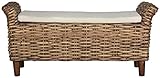 Safavieh Home Collection Palermo Brown and Eggshell Bench