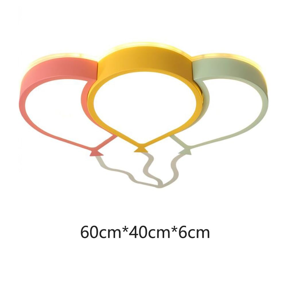 LED Ballon Deckenleuchte Für Kinder Kreativ Kinderzimmer Lampe 36W Dimmbar Mit Fernbedienung Jungen Und Mädchen Schlafzimmer Deckenlampe Acryl Lampenschirm Esszimmer Wohnzimmer Licht 3 Luftballons
