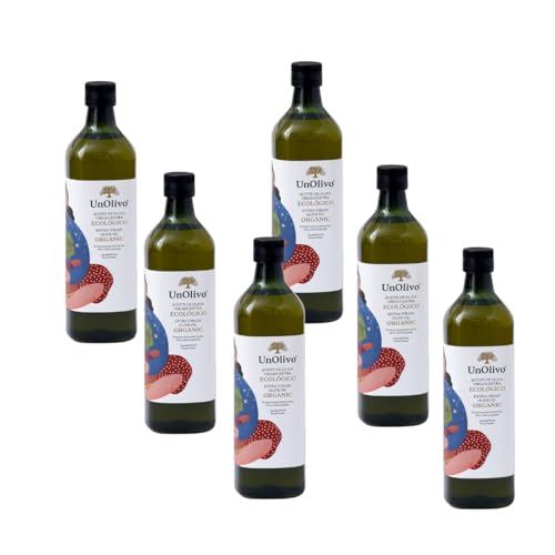 UnOlivo Aceite de Oliva Virgen Extra Ecológico Pack 6x1L PET | Variedad Picual | Cosecha propia | Procedente de Jaén
