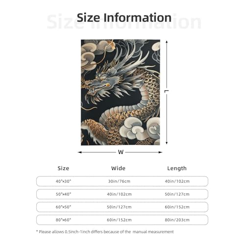 Couverture polaire douce et légère motif dragon pour lit - 5