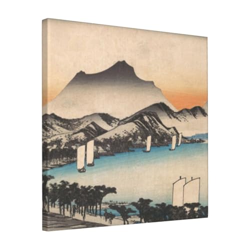 �G�� �t���[�������� �̐�L�d �u�ߍ]���i�V�� ���Ð����v �L�����o�X�A�[�g �A�[�g�p�l�� �ǉ� �Ǌ|�� �G ���_���A�[�g �ŉ� �Ǐ��� ���E�̖��� �|�X�^�[ 40x40cm