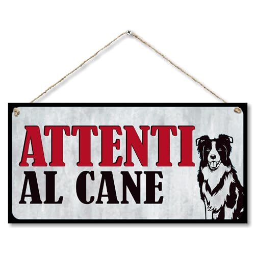 CARISPIBET Attenzione al cane! Cartelli per proprietari di cani cartelli di avviso cartelli per esterni di avvertimento 15 x 30 cm