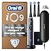 Oral-B iO 9 Brosse À Dents Électrique Noire, Un Capteur De Pression Pour Protéger Les Gencives Sensibles, Des Accessoires, 2 Brossettes De Rechange, 1 Chargeur, 1 Étui De Voyage, 1 Pochette Noire