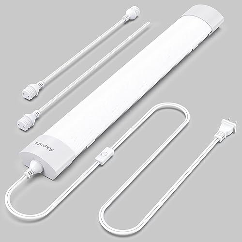 Akpuzd 蛍光灯 40形 直管 防雨型 プラグインアップ LEDベースライト 照明器具一体型 スイッチ付きON/OFF切り替え プラグ付き 電源コード付き 高輝度 36W 省エネ型 4000ルーメン 昼光色6500K 180°広角 コンセントled照明