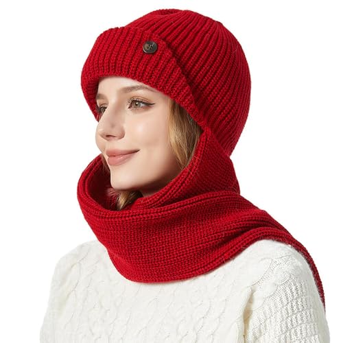 Ensemble bonnet écharpe gants pour ski course moto et vélo