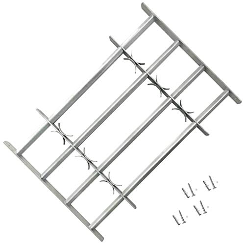vidaXL Reja de Seguridad para Ventanas Ajustable con 4 Travesaños 500-650 mm