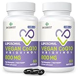 Liposomal Ubiquinol CoQ10 800 MG Softgel, High Absorption CoQ10 Ubiquinol Supplement, Active Coenzyme Q10 800mg, Powerful Antioxidant for Heart & Brain Function, Energy Production, 120 Vegan Softgels