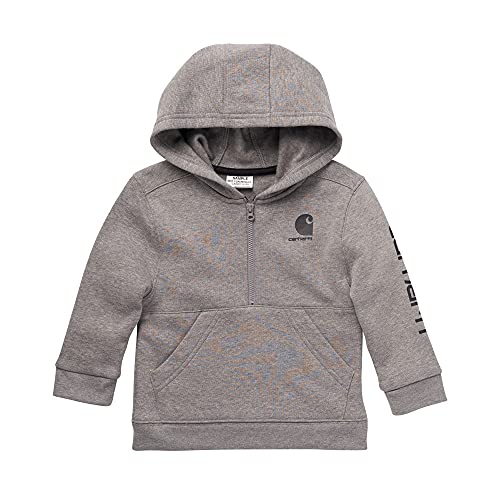 Image of Carhartt Baby Boys' Long-Sleeve Half-Zip Hooded Sweatshirt