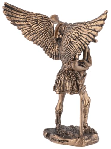 Archange Gabriel statue miniature bronze pour decoration de salon