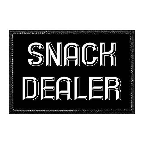 Snack Dealer | Hook and Loop Attach for Hats, Jeans, Vest, Coat | 2x3 in | by Pull Patch