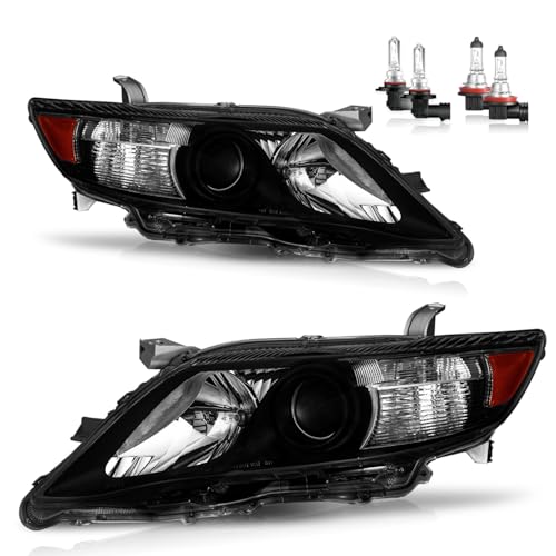 KarSpareHub Headlights Assembly for 2010 2011 Toyota Camry[4-Door Sedan] Headlamp Replacement Pair (Only fits US Version does NOT fit hybrid models)