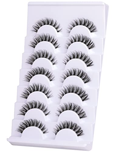 Goddvenus False Eyelashes, Natural Look Wispy CC Curl Russian Eyelashes - Image 4