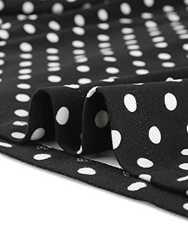 Allegra K Donna Camicia a Pois a Maniche Lunghe