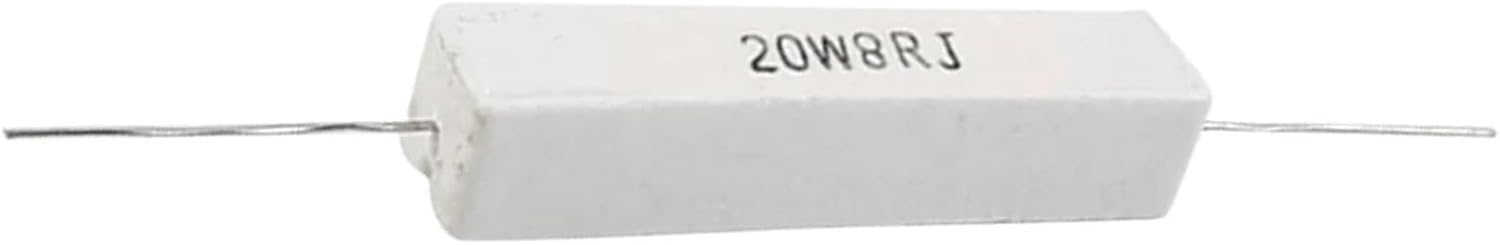 GO-7 Pcs Wirewound Cement Resistor, 5 Pcs 10W 1.0 Ohm & 2 Pcs 20W 8 Ohm