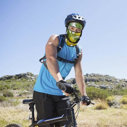 Máscara facial de balaclava de hojas de limón para hombres y mujeres, protección solar, transpirable, cubre todo el cabeza para senderismo, ciclismo, running y conducción miniatura 4