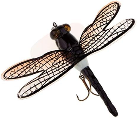 3 Realistic Dragonfly Float Fly Fishing Top Water Bait Fish Hooks for Catching Trout and Bass