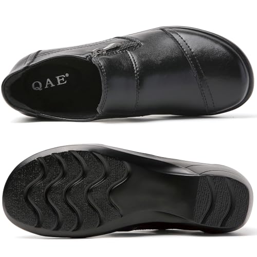 Image of QAE Loafers for Women Comfortable Loafers Slip-Ons Dress Shoes for Women Business Casual Work Office Shoes Women's Orthopedic Walking Shoes
