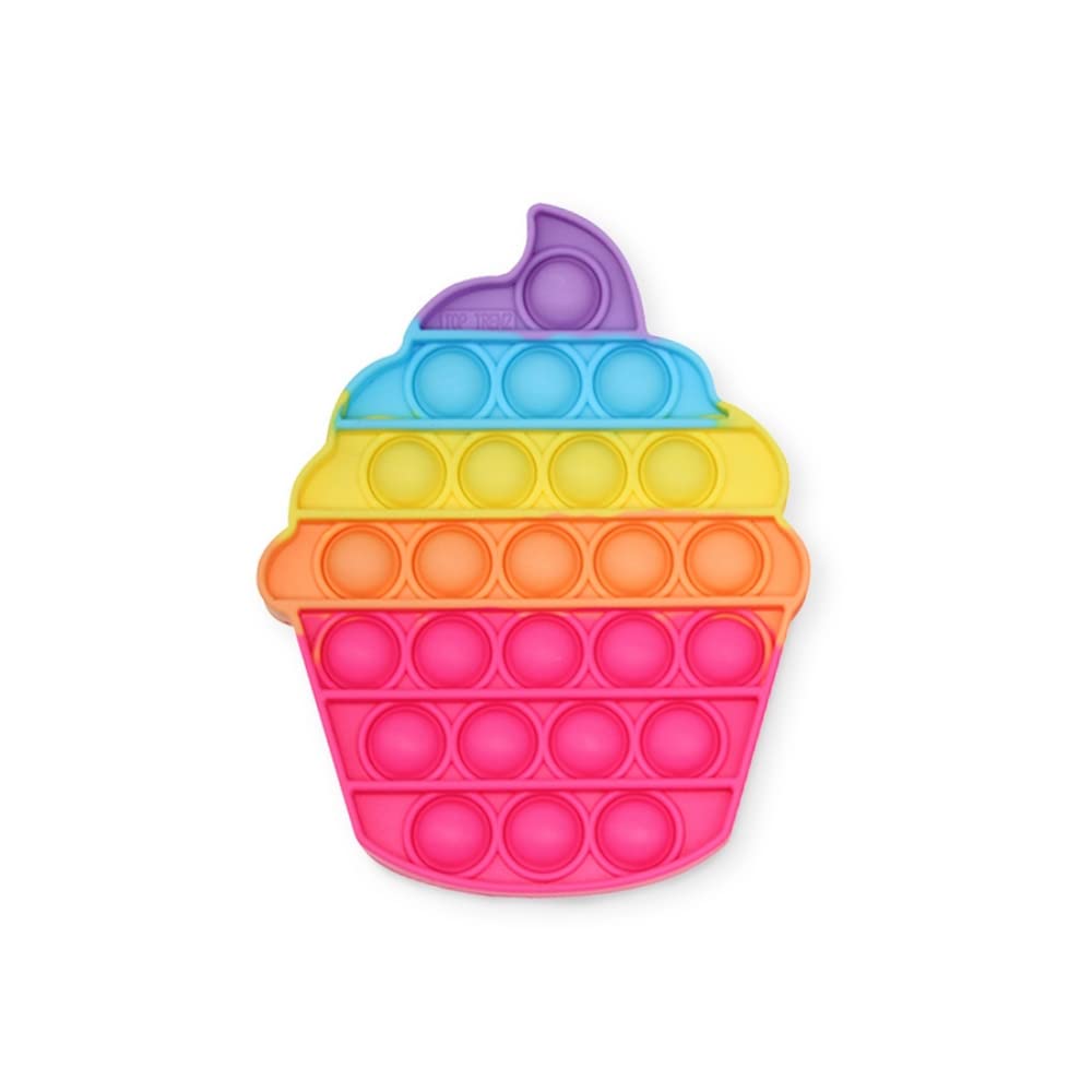 SUBATHRA Pop It for Kids Bubble Toys Adult Toys Stress Relief Toys Anxiety Toys for All Ages Pop It Game Poppet Toys for Kids Simple Fidget Toy (Cup Cake)