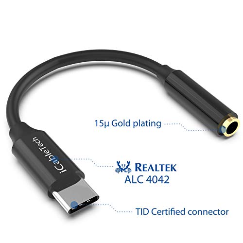 USB C Headphone Adapter, 2 Pack iCableTech Pixel 2 Headphone Adapter